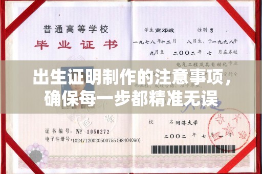 寿光出生证明制作的注意事项，确保每一步都精准无误
